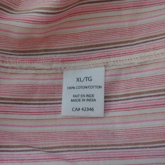 Zenformen Work  Office Business Casual Bitton Down Dress Shirt Pink Stripes XL - Picture 9 of 9